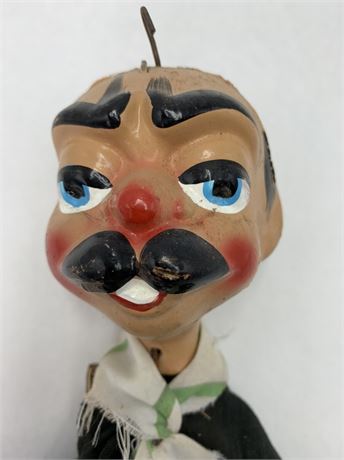Vintage Mexican Gunslinger Marionette String Puppet