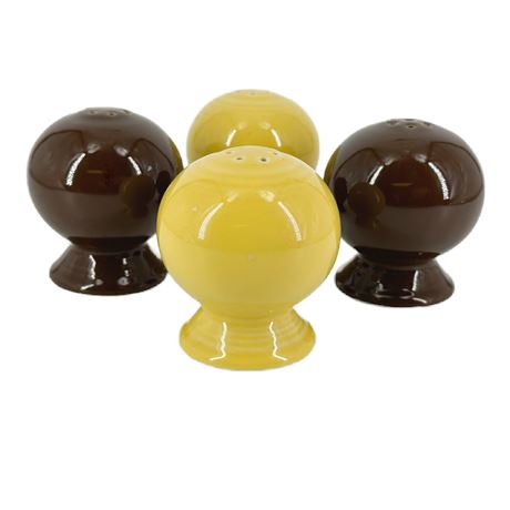 2 Sets of Vintage Fiestaware Salt & Pepper Shakers