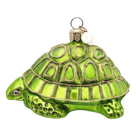 Dept. 56 Poland Fine Blown Glass Turtle Ornament