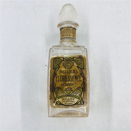 Antique Mellier’s Flrescence Bottle w/ Paper Label