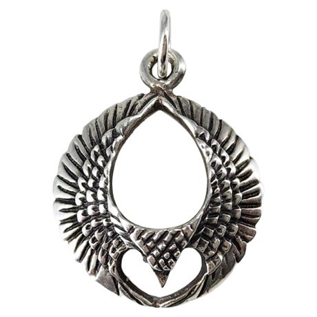 Small Sterling Silver Phoenix Pendant