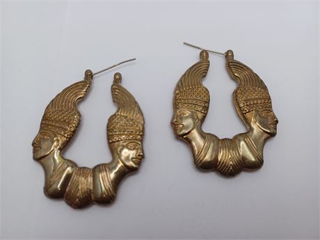 Gold Filled Puffy Earrings
