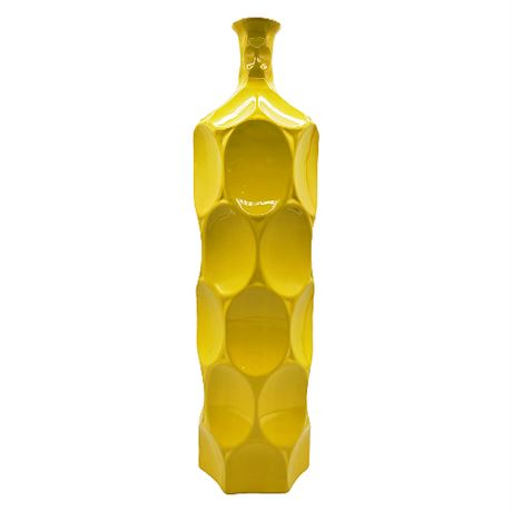 Plutus Brands 18" Tall Yellow Ceramic Bottle Vase