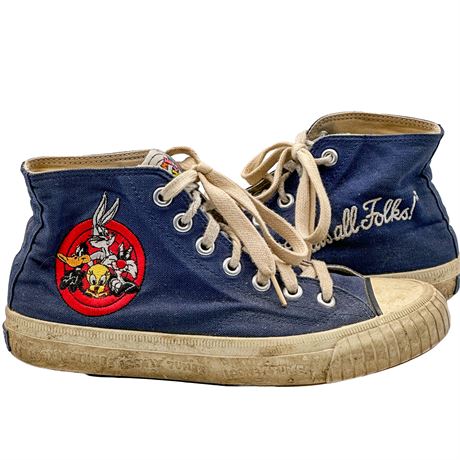 1993 Looney Tunes Embroidered Hi-Top Keds