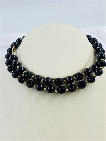 Gorgeous 41g 14k Gold Bead Necklace