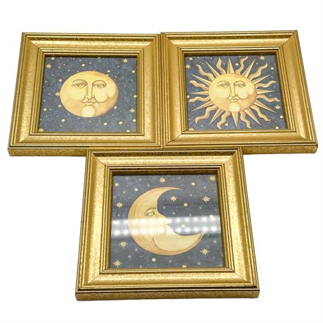 Set of 3 Framed Celestial Images