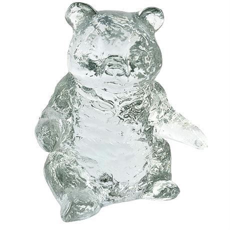 Mosser Glass Clear UV Reactive Bear #134