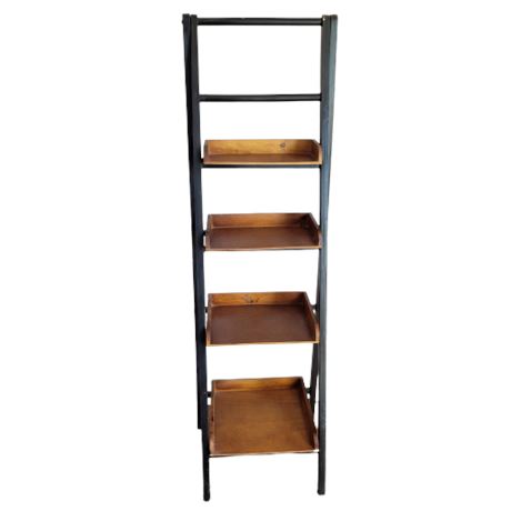 Folding Wood Ladder Bookcase