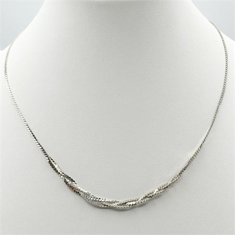 Vintage Sterling Silver Chain Necklace
