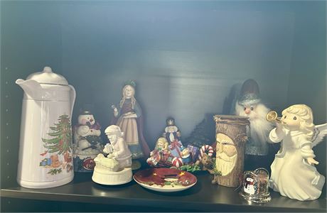 Vintage Christmas figurines misc lot