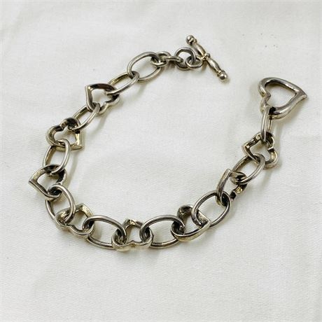 20.3g Sterling Heart Bracelet