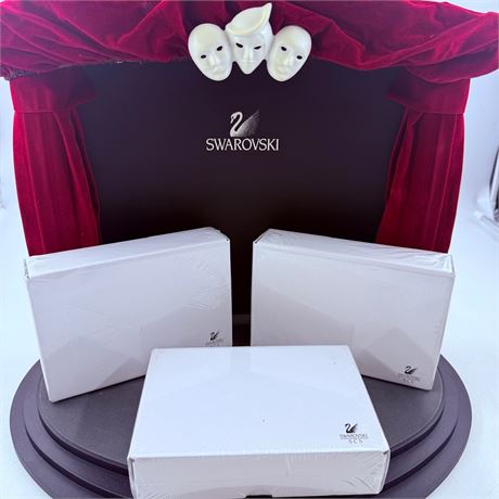 3 Swarovski Crystal Display Stands