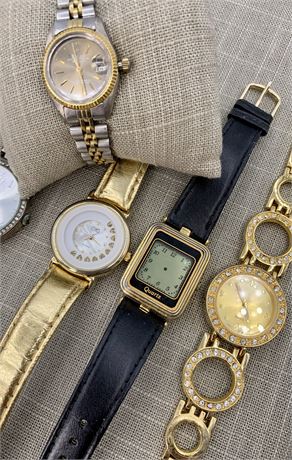 5 pc Vintage Wristwatch Lot : Faux Rolex, EKO