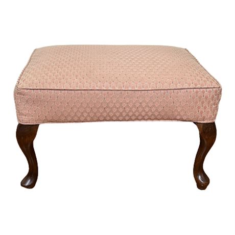 Queen Anne Style Upholstered Footstool