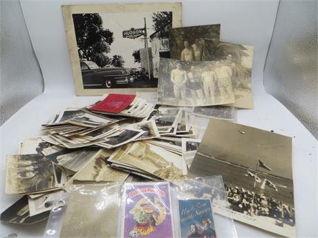 BOX LOT EARLY 1900'S TO 1940'S MILITARY & MISCELLANEOUS PHOTOS