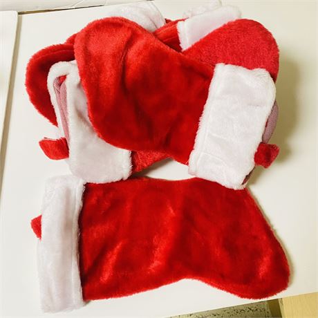 10 Red Xmas Stockings