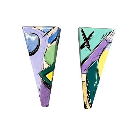 Large Ceramic Modern Art Wall Pockets