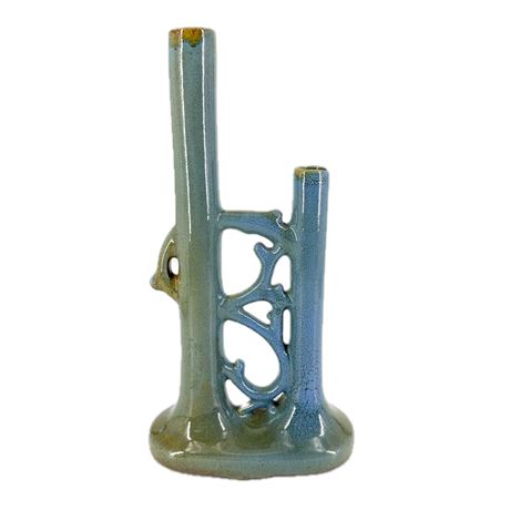 Vintage Weller Pottery Blue/ Green Double Vase