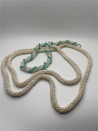 Retro beaded necklace lot