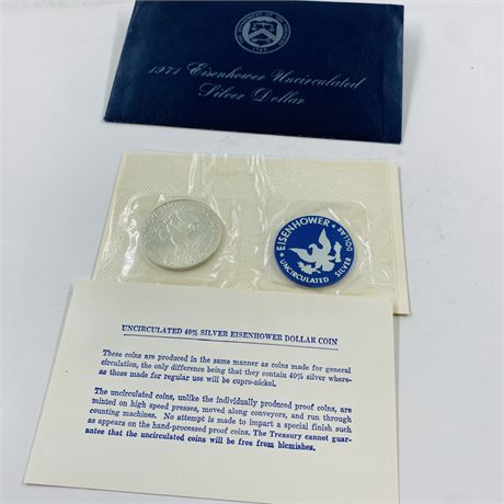 1971 Eisenhower Silver Dollar