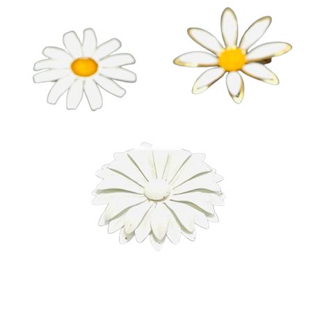 3 Vtg Enamel Floral Brooches