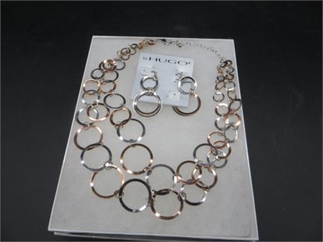 Hugo Necklace & Earrings NIB