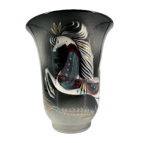 Vintage 1960's Sascha Brastoff Galloping Horse Vase