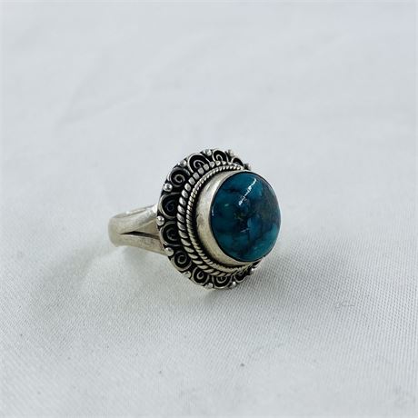 11g Sterling Turquoise Ring Size 7