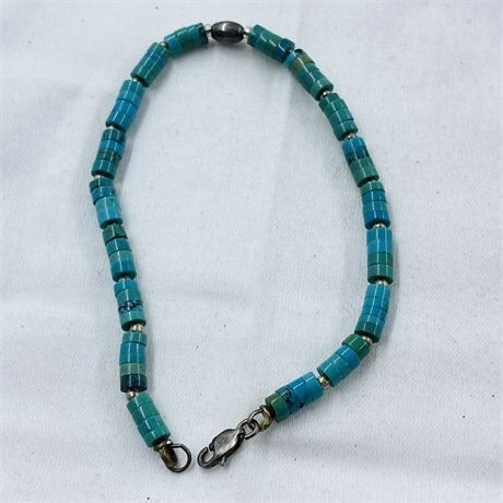 Vtg Turquoise + Sterling Bracelet