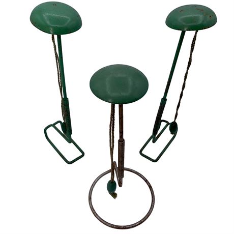 Lot of 3 Art Deco Millinery Table, Counter, Hat Display Stands