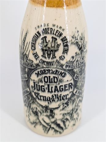 Christian Moerlein Brewing Co. Cincinnati, Ohio Old Jug Lager Stone Bottle