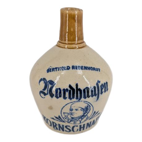 Vintage Nordhaufen Kornschnapps Liquor Jug Stoneware Made Glasgow