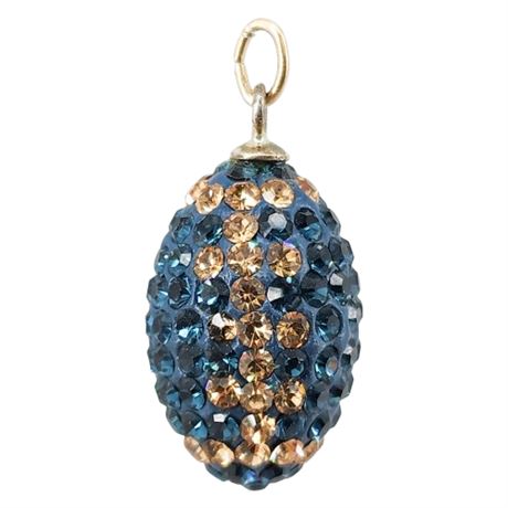 Modern Game Time Bling Crystal Football Pendant, 1 of 2