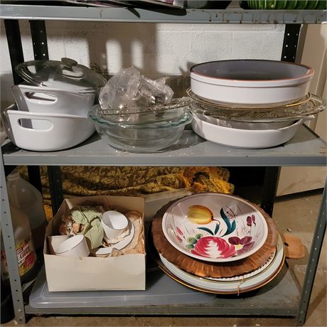 Kitchenware / Tray Shelf Lot