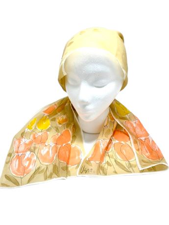 Vtg Vera Neumann Scarf Sheet Floral Scarf