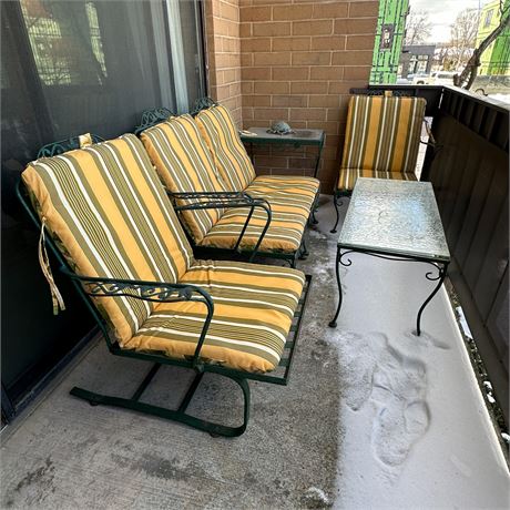 Vintage Wrought Iron Patio Set