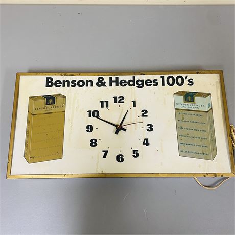 1950’s Benson & Hedges Advertising Clock