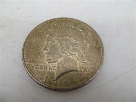 1924 Peace Silver Dollar