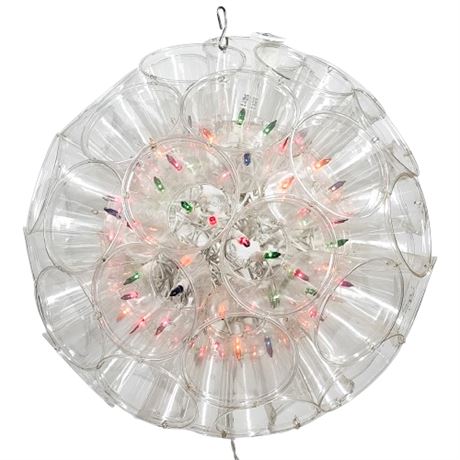 Vintage Style "Sparkleball" Solo Cup Christmas Lights Swag Lamp