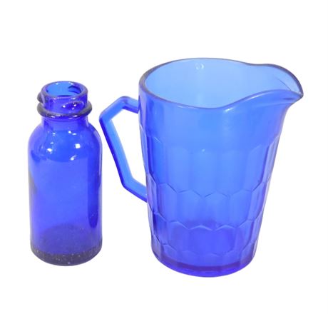 VTG Cobalt Blue Glass Lot