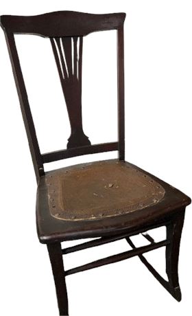 Antique wooden rocking chair