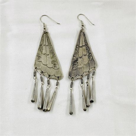 8.5g Midcentury Sterling Chandelier Earrings