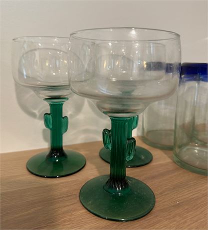 Lot of Glassware with Margarita Glasses