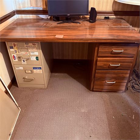 Desk + Filing Cabinet