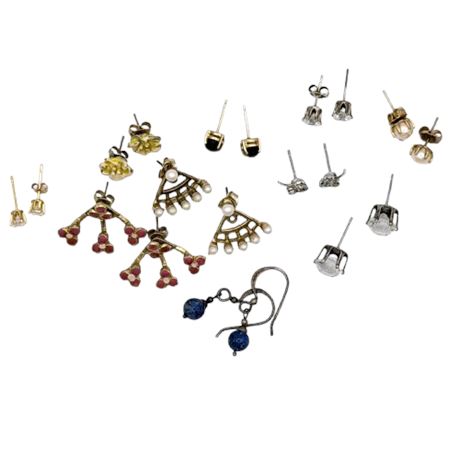 11 Pierced Earrings Lot