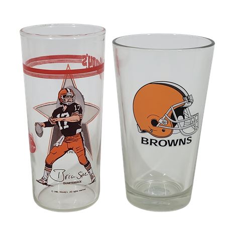 Cleveland Browns Drinking Glasses - Lot of 2