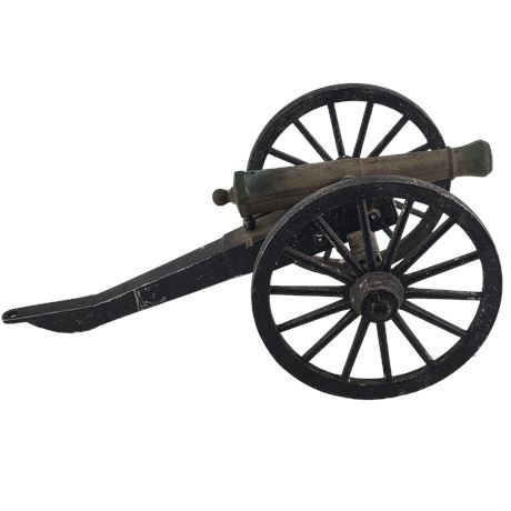 Vintage Miniature Metal Cannon