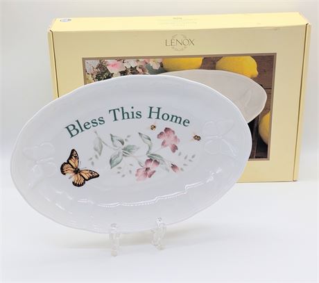 Lenox Butterfly Meadow "Bless This Home Tray"