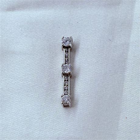 1.65g 14k Gold + Diamond Past Present Future Pendant