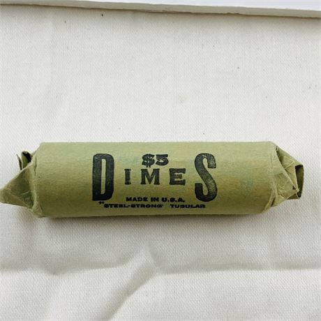 Unsearched $5 Mercury Dime Roll